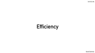 David Schmitz
Efficiency
 