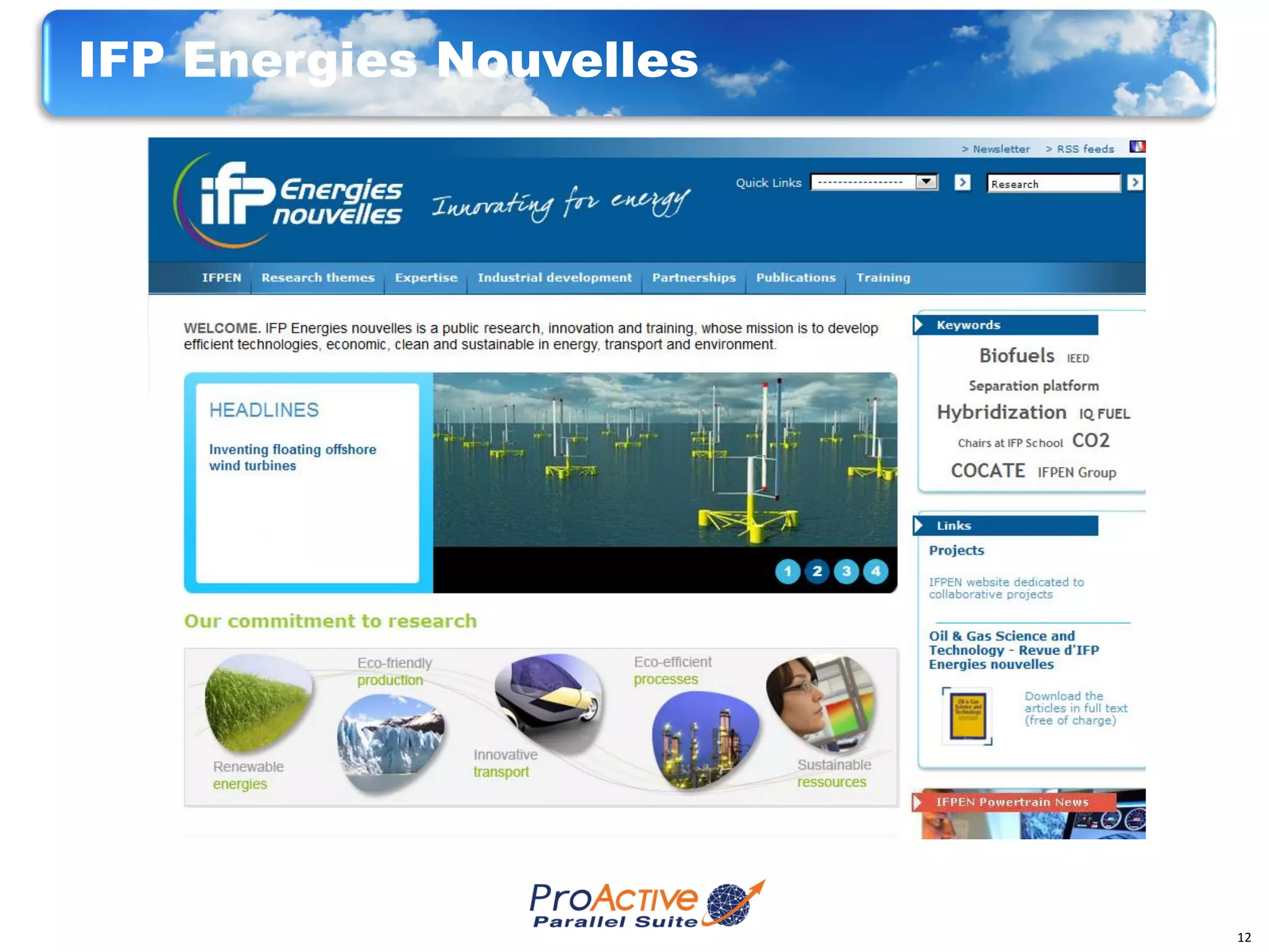 IFP Energies Nouvelles




                         12
                              12
 