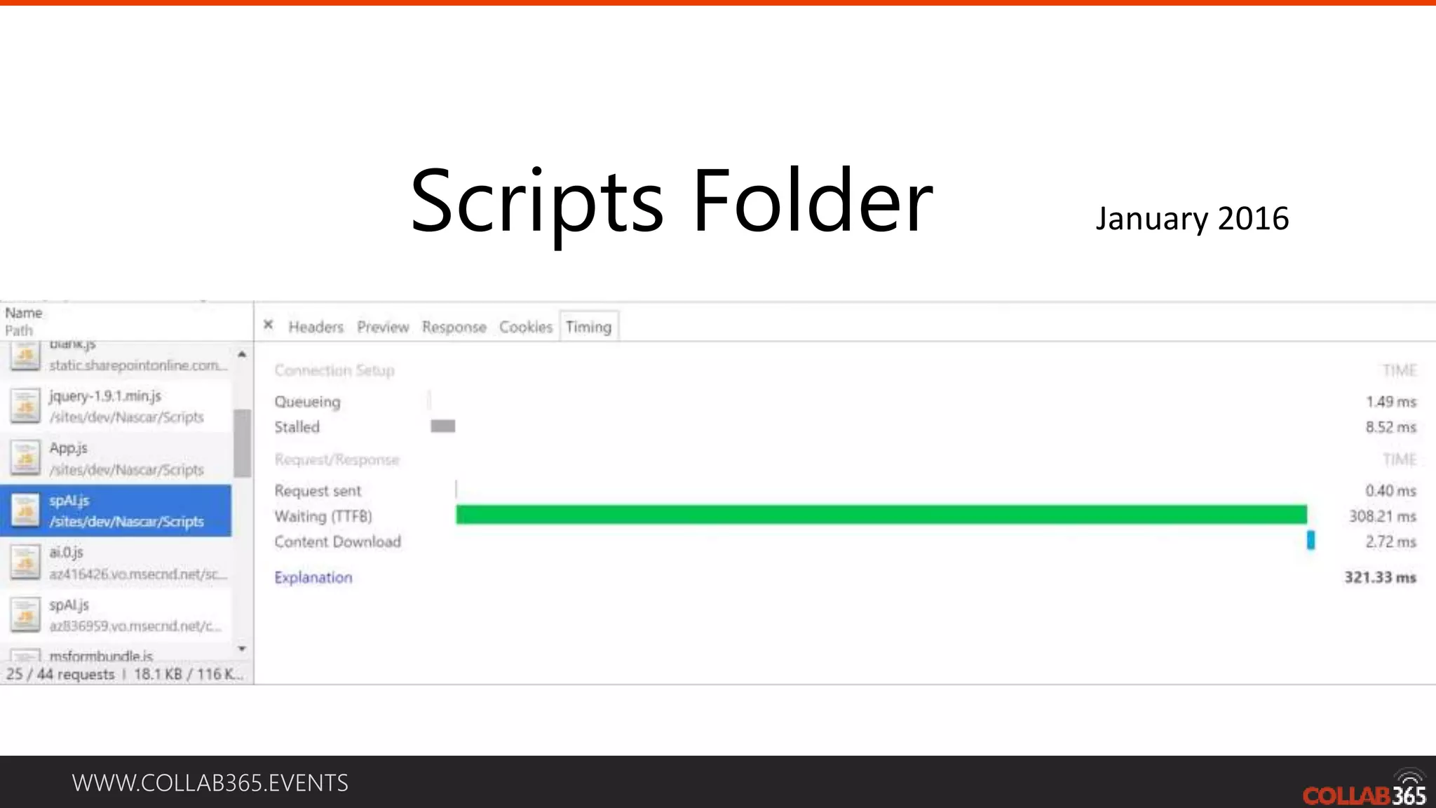 WWW.COLLAB365.EVENTS Scripts Folder January 2016 