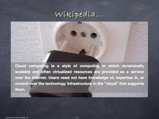 Wikipedia...




Copyright 2010 Tikal Knowledge, Ltd.       | 18 |
 