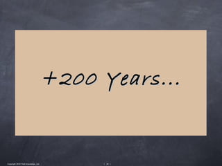 +200 Years...


Copyright 2010 Tikal Knowledge, Ltd.        | 26 |
 