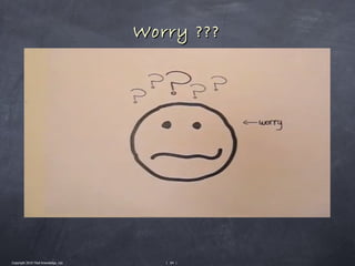 Worry ???




Copyright 2010 Tikal Knowledge, Ltd.      | 64 |
 