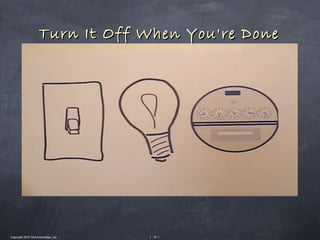 Turn It Off When You're Done




Copyright 2010 Tikal Knowledge, Ltd.   | 76 |
 