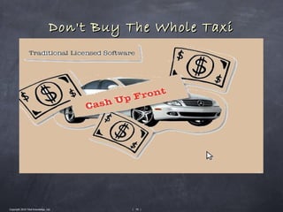 Don't Buy The Whole Taxi




Copyright 2010 Tikal Knowledge, Ltd.        | 79 |
 