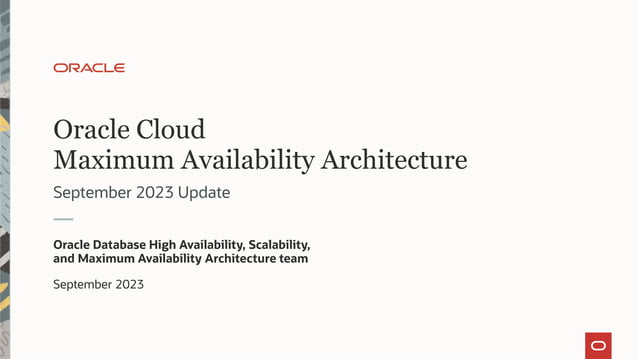 Oracle Cloud Maximum Availability Architecture | PDF