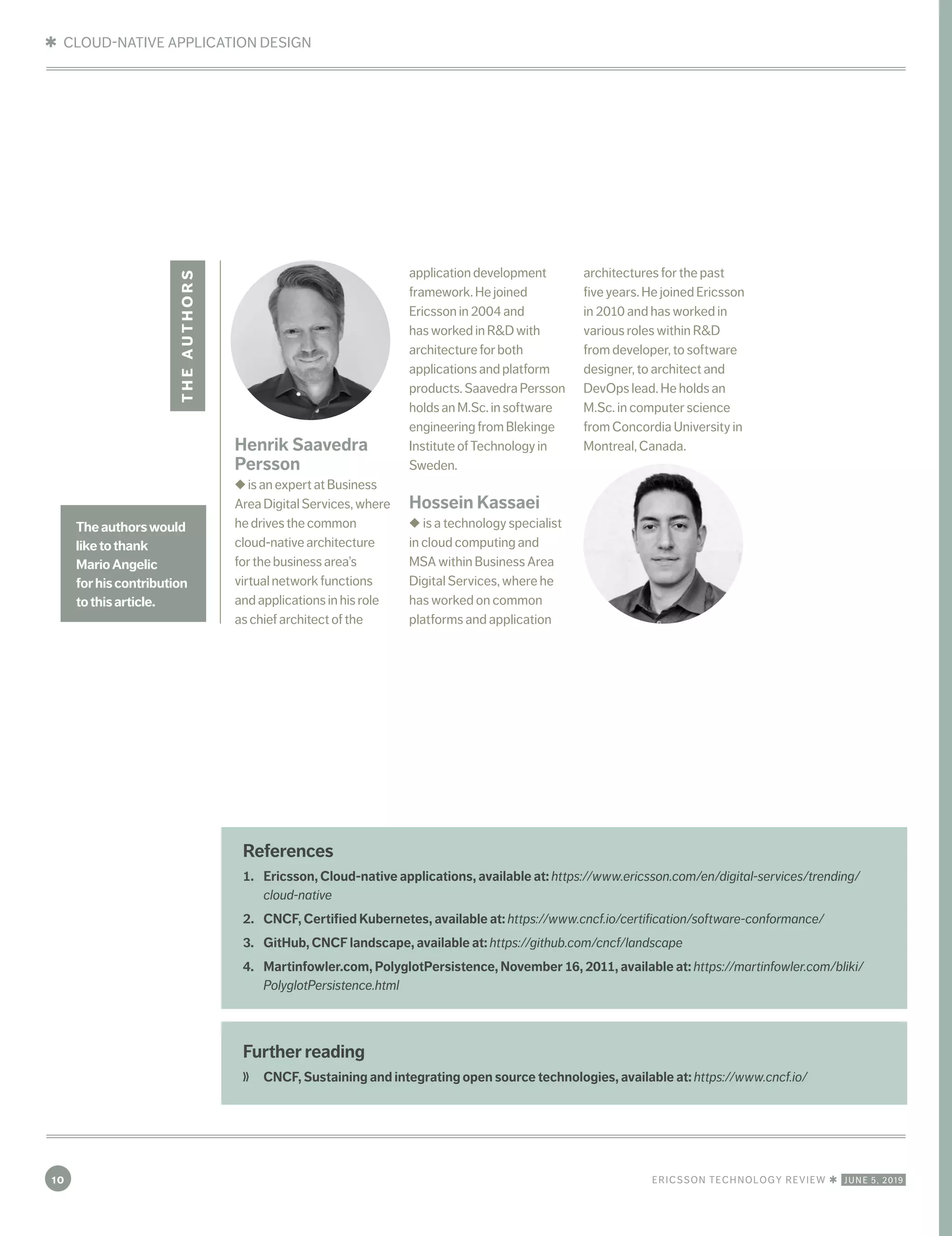 Ericsson Technology Review: Cloud-native application design in the ...