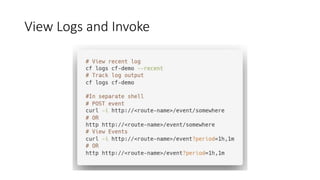 View Logs and Invoke
 