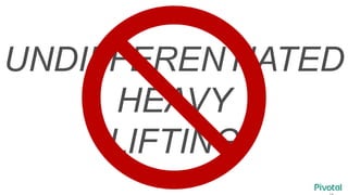 UNDIFFERENTIATED
HEAVY
LIFTING
 