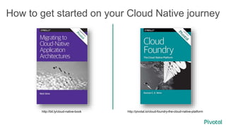How to get started on your Cloud Native journey
http://bit.ly/cloud-native-book http://pivotal.io/cloud-foundry-the-cloud-native-platform
 