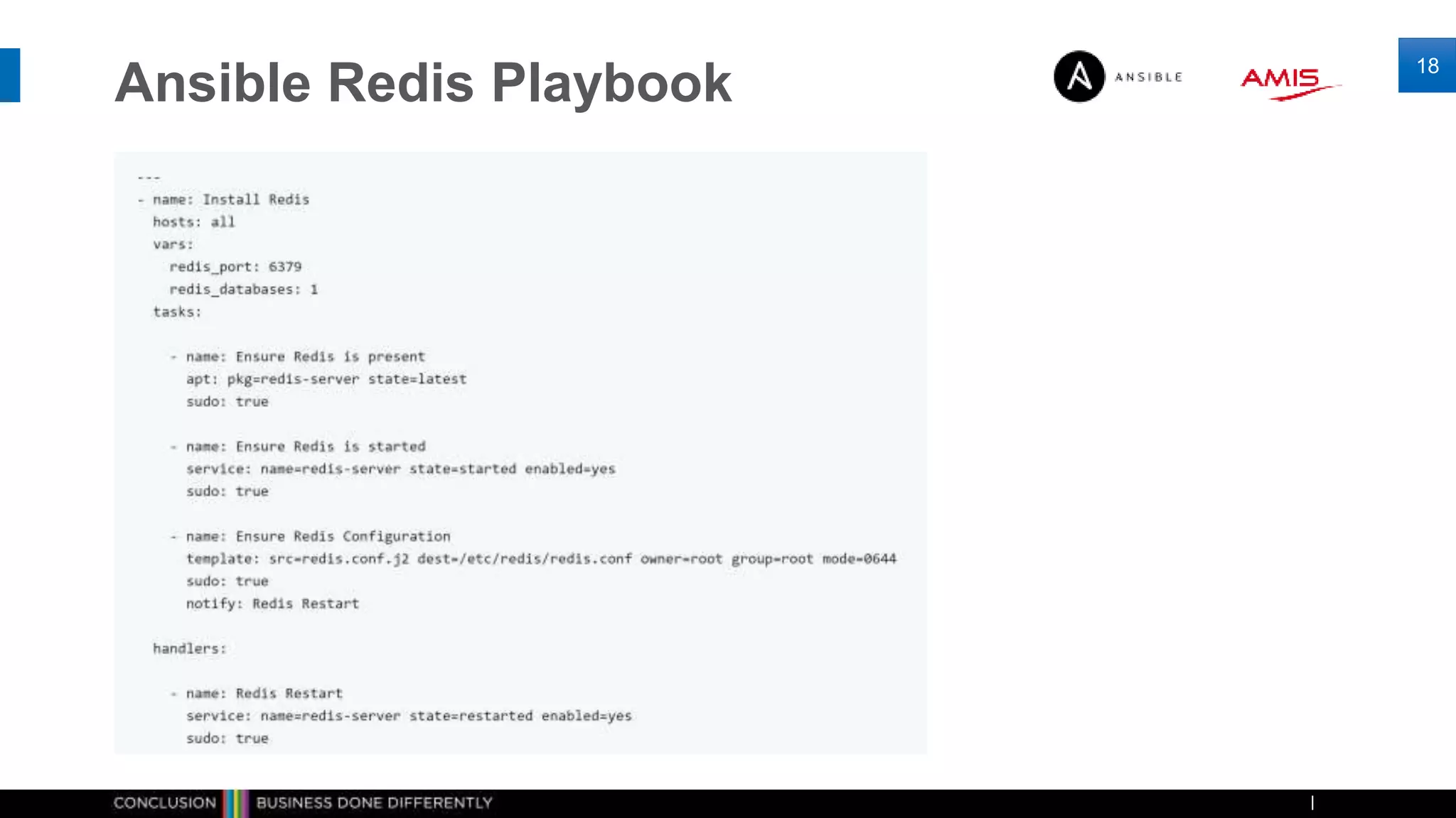 18
Ansible Redis Playbook
 