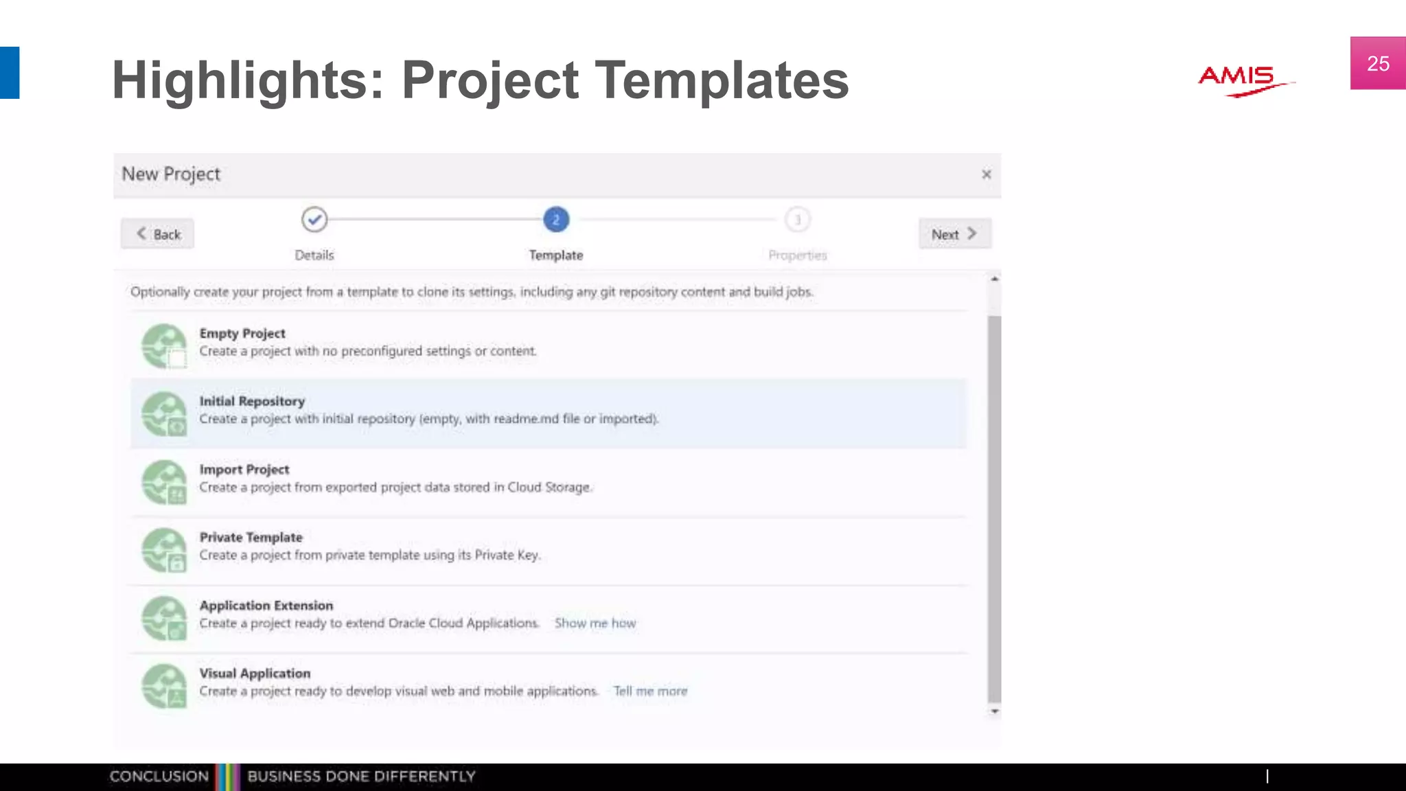 Highlights: Project Templates
25
 