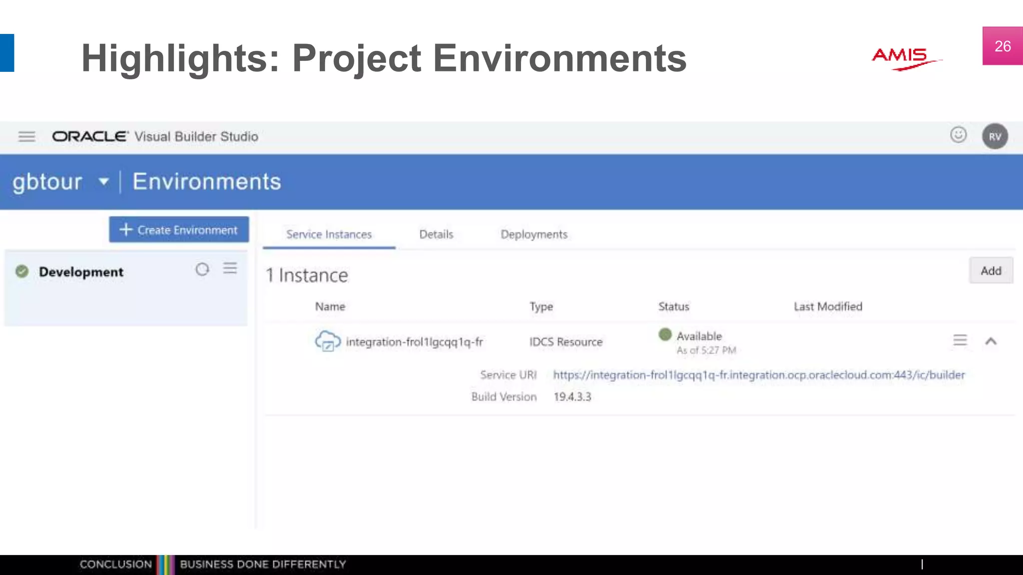 Highlights: Project Environments
26
 