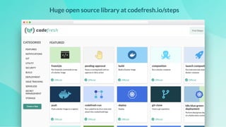 Huge open source library at codefresh.io/steps
 