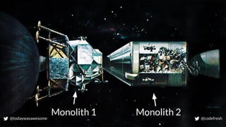 Monolith 1 Monolith 2@todaywasawesome @codefresh
 