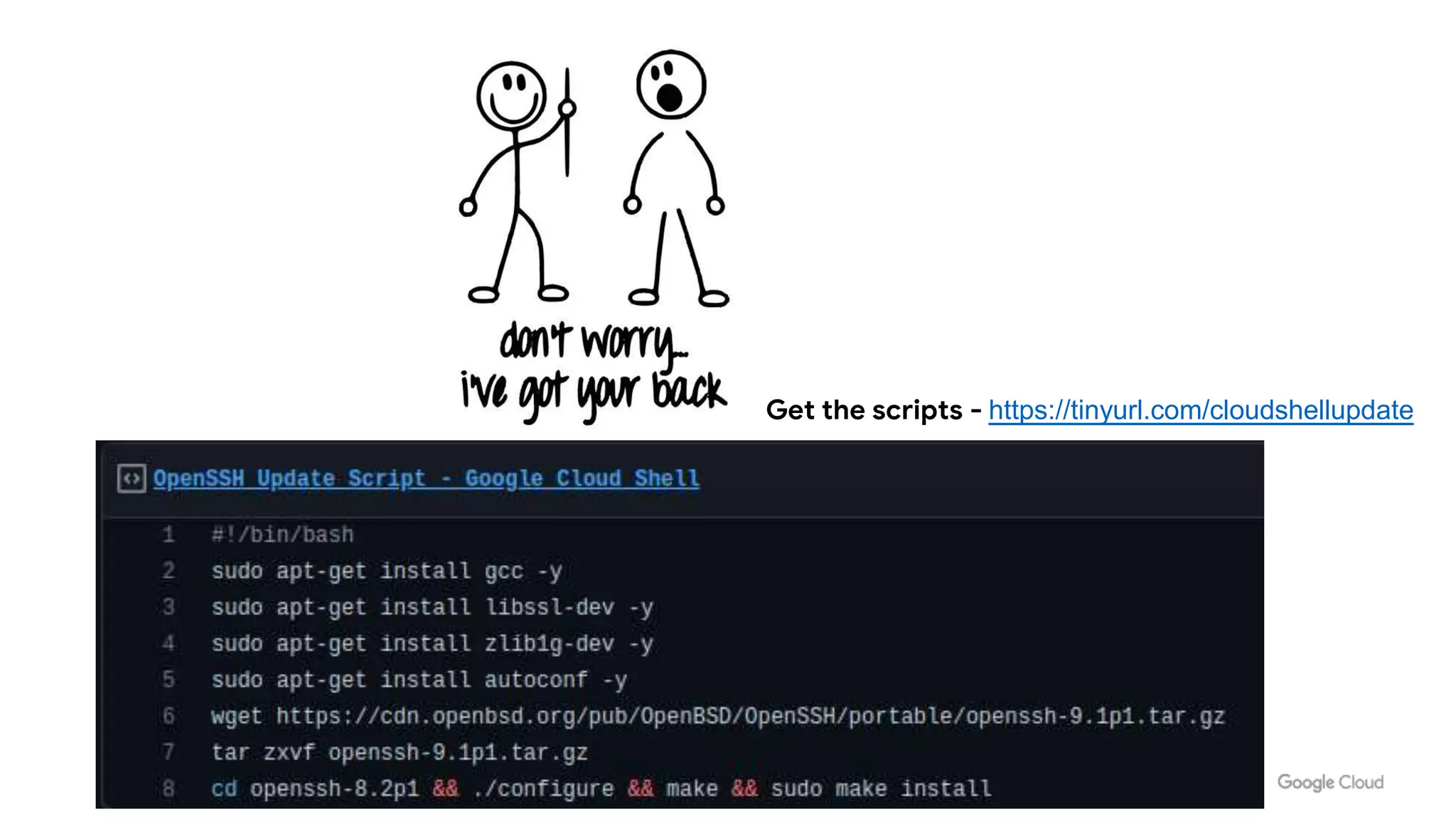 Get the scripts - https://tinyurl.com/cloudshellupdate
 