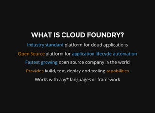 An introduction to Cloud Foundry | PDF