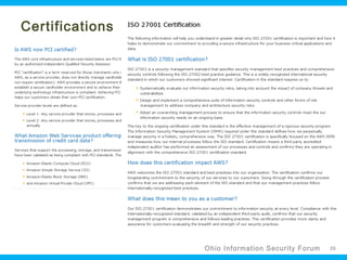 Certifications

Ohio Information Security Forum

35

 