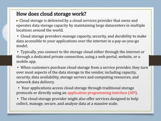 Comprehensive Overview of Cloud Storage Systems for Big Data | PPTX