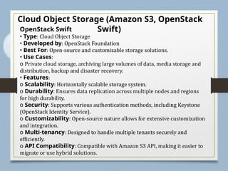 Comprehensive Overview of Cloud Storage Systems for Big Data | PPTX