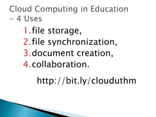 Cloud Computing for Teaching & Learning | PPTX