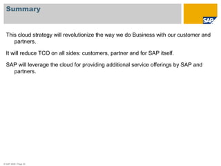 SAP Cloud Infrastructure Strategy© SAP 2008 / Page 12