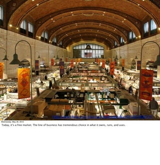 http://www.ﬂickr.com/photos/theclevelandkid24/4251408727/
Wednesday, May 26, 2010
Today, it’s a free market. The line of business has tremendous choice in what it owns, runs, and uses.
 