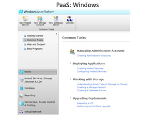 PaaS: Windows

 