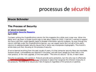 processus de sécurité

 