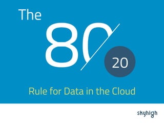 The 80 20 
Rule for Data in the Cloud 
 