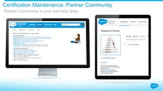 Certification Maintenance: Partner Community
Partner Community is your one-stop shop
 