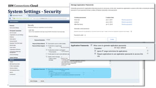 © 2017 IBM Corporation
IBM Connections Cloud
Page 33
System Settings - Security
 