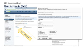 © 2017 IBM Corporation
IBM Connections Cloud
Page 50
User Accounts (Edit)
 