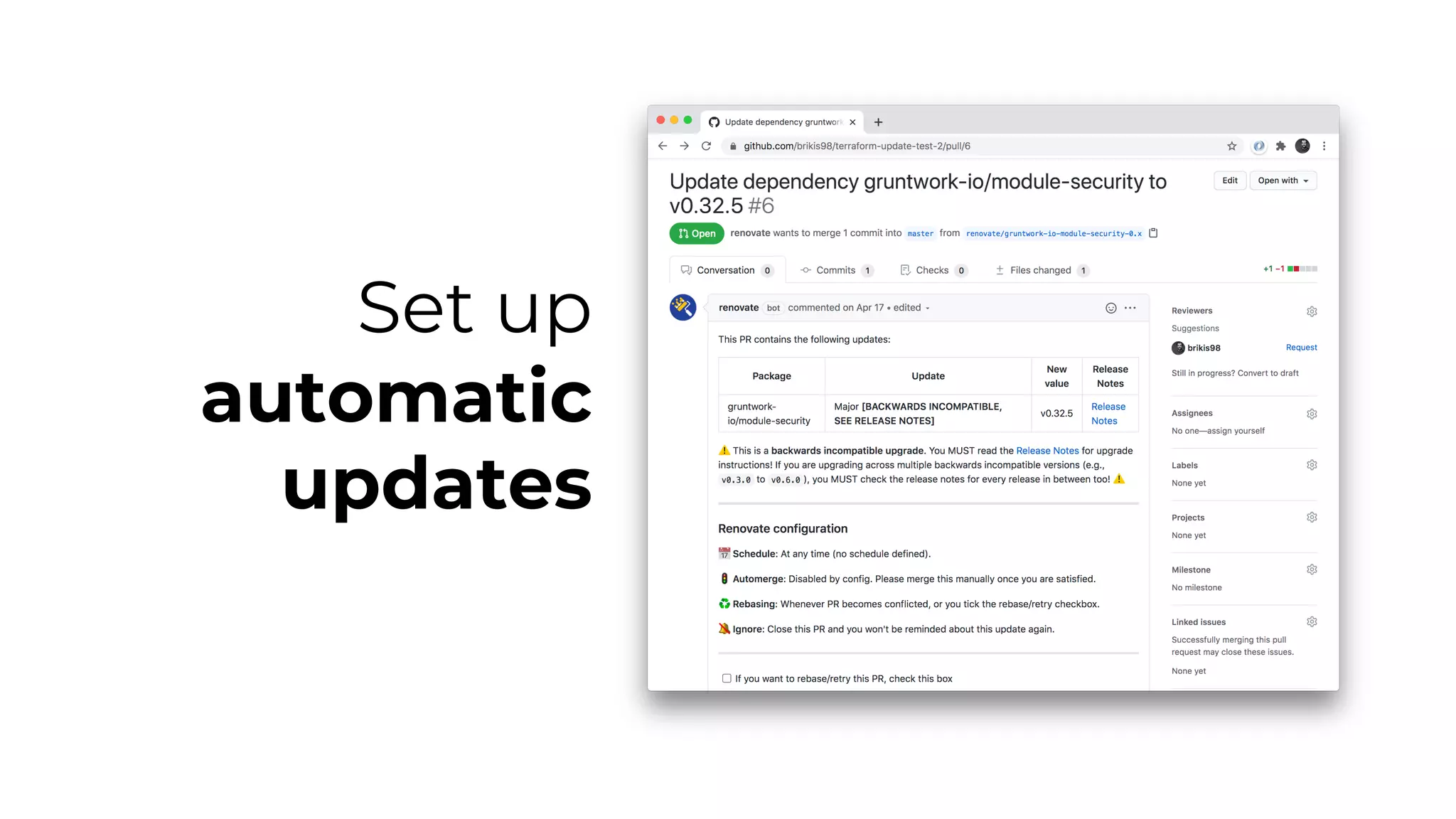 Set up
automatic
updates
 