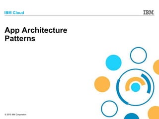 © 2015 IBM Corporation
IBM Cloud
App Architecture
Patterns
 