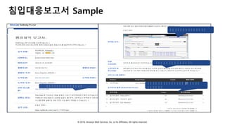© 2018, Amazon Web Services, Inc. or Its Affiliates. All rights reserved.
침입대응보고서 Sample
 