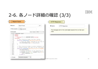 2-6. 各ノード詳細の確認 (3/3)
©Copyright	IBM	Corporation	2016 65
 