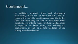 Cloud Artificial Intelligence services | PPTX