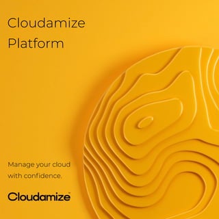 Cloudamize
Platform
Manage your cloud
with conﬁdence.
 