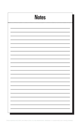 Notes
These materials are © 2015 John Wiley & Sons, Inc. Any dissemination, distribution, or unauthorized use is strictly prohibited.
 