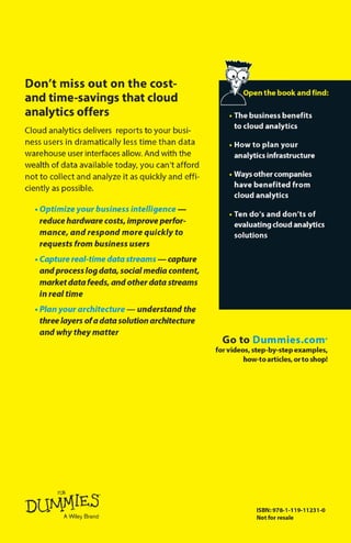 Cloud analytics for dummies
