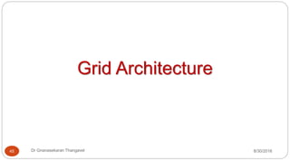 Grid Architecture
8/30/2016
45 Dr Gnanasekaran Thangavel
 