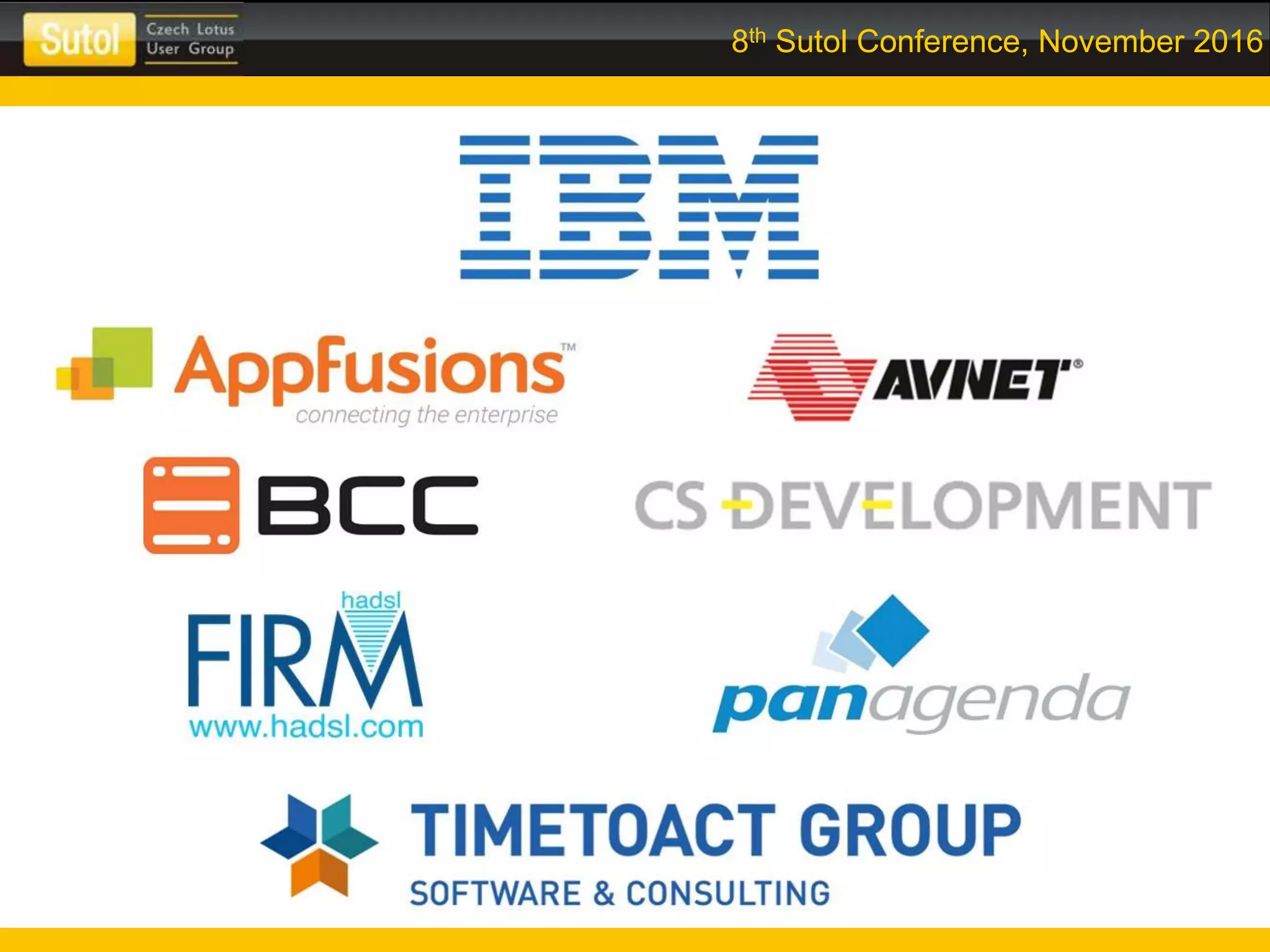 8th Sutol Conference, November 2016
 