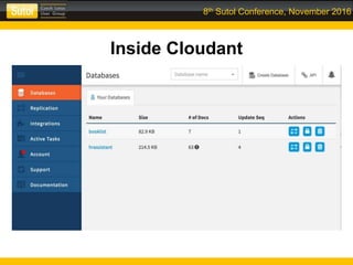 8th Sutol Conference, November 2016
Inside Cloudant
 