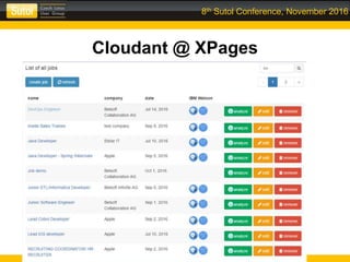 8th Sutol Conference, November 2016
Cloudant @ XPages
 