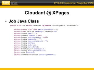 8th Sutol Conference, November 2016
Cloudant @ XPages
• Job Java Class
 