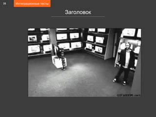 Интеграционные тесты
Заголовок
33
 