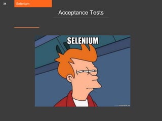 Selenium
Acceptance Tests
34
 