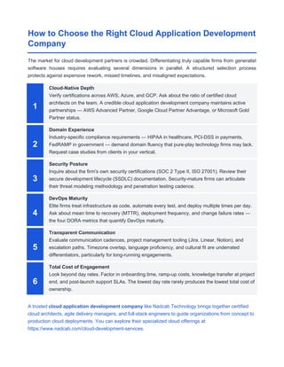 Comprehensive Guide to Cloud Application Development Companies ...