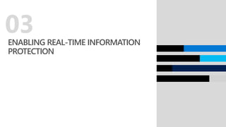 ENABLING REAL-TIME INFORMATION
PROTECTION
03
 