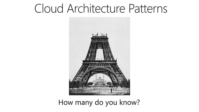 Cloud architecture patterns and pratices | PPT